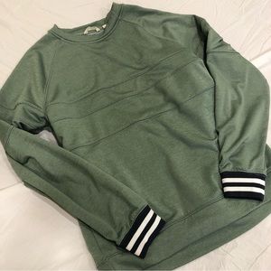 Cotopaxi Green Sweatshirt with Striped Cuffs